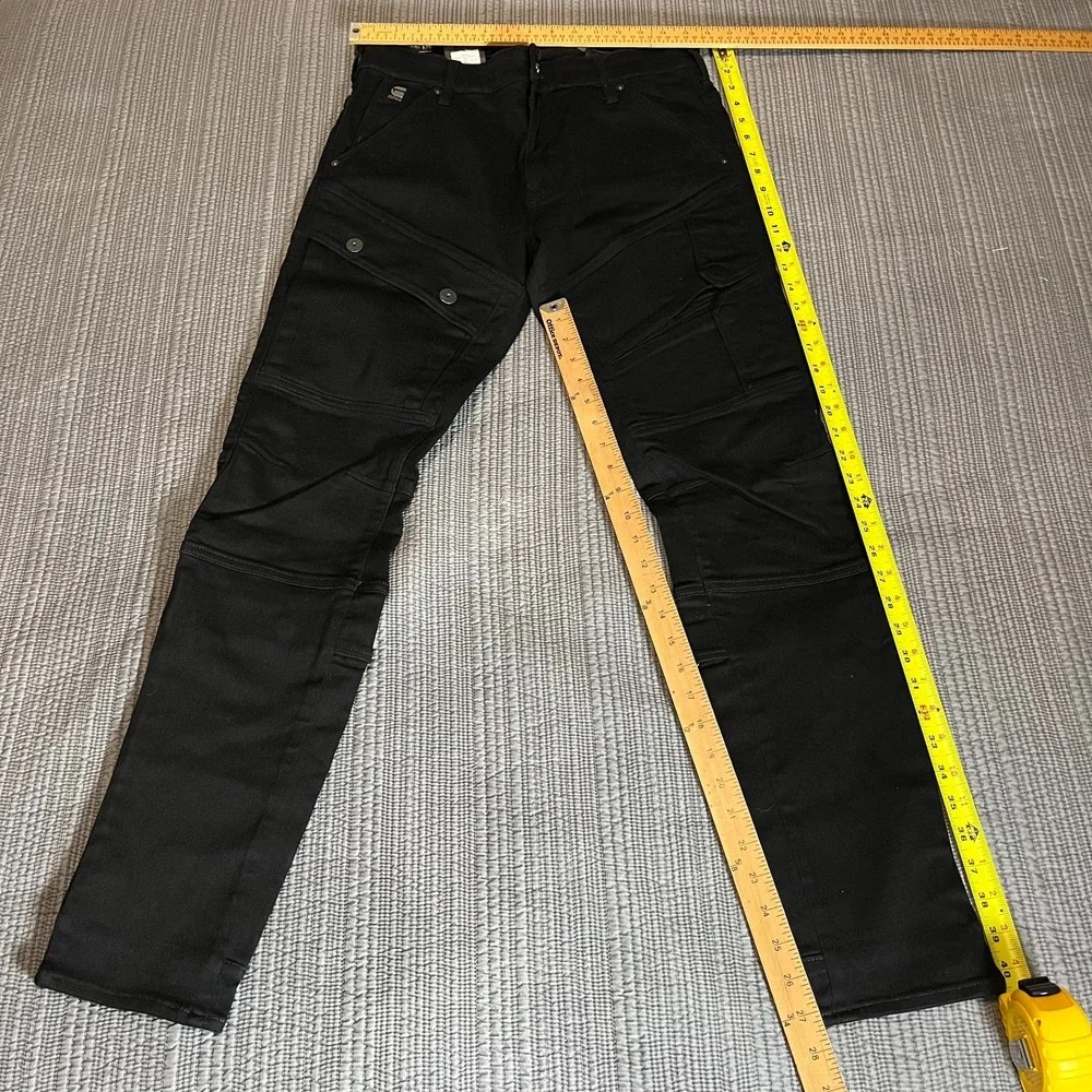 G-Star RAW Airblaze 3D Skinny Cargo Jeans 33x32‎ Black Super Stretch NWT